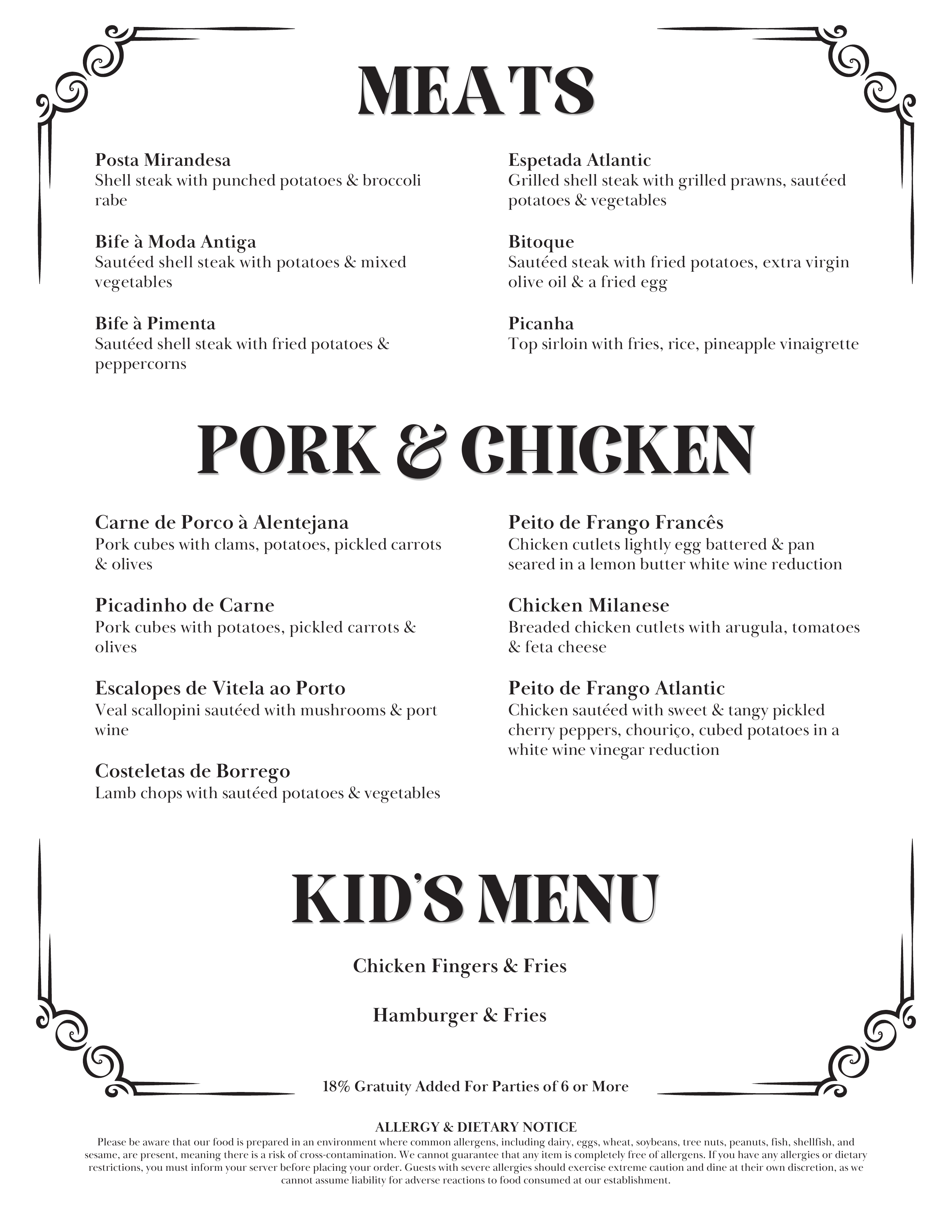 Menu Page 3